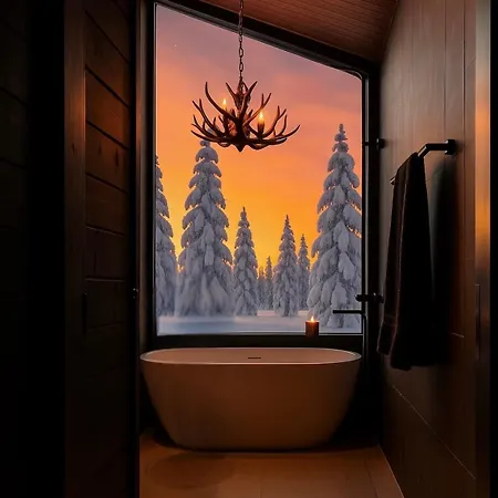 Villa Black Villa, Aurora View Bath & Sauna, Private Design Villa In Lapland *