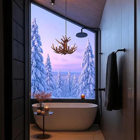 Black Villa, Aurora View Bath & Sauna, Private Design In Lapland Вилла