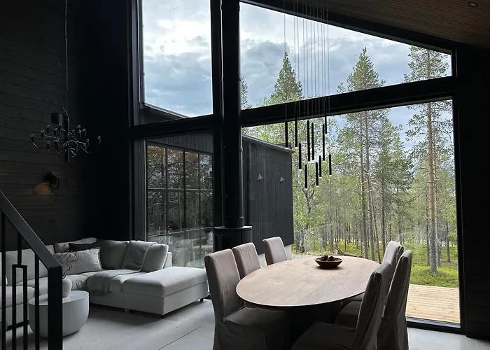 Black Villa, Aurora View Bath & Sauna, Private Design In Lapland كولاري