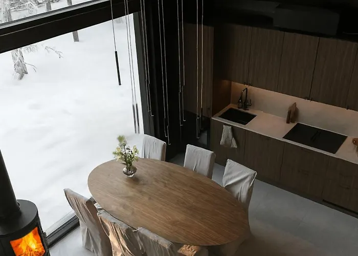 فيلة Black Villa, Aurora View Bath & Sauna, Private Design In Lapland *